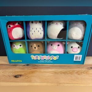 RARE 2018 Squishmallows 8 pack 5”Mini Plush Set Includes Conner the Cow Open Box